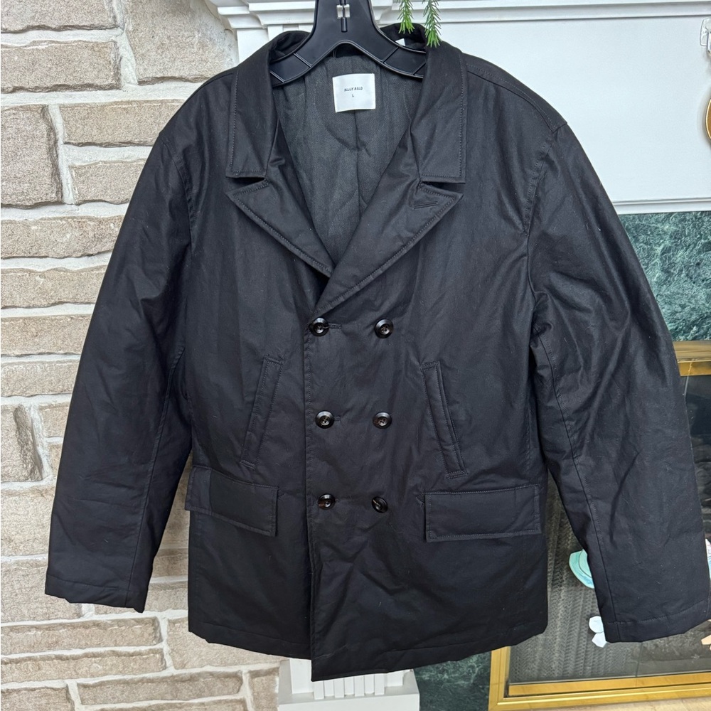 Billy Reid Waxed Bond Peacoat men’s size large